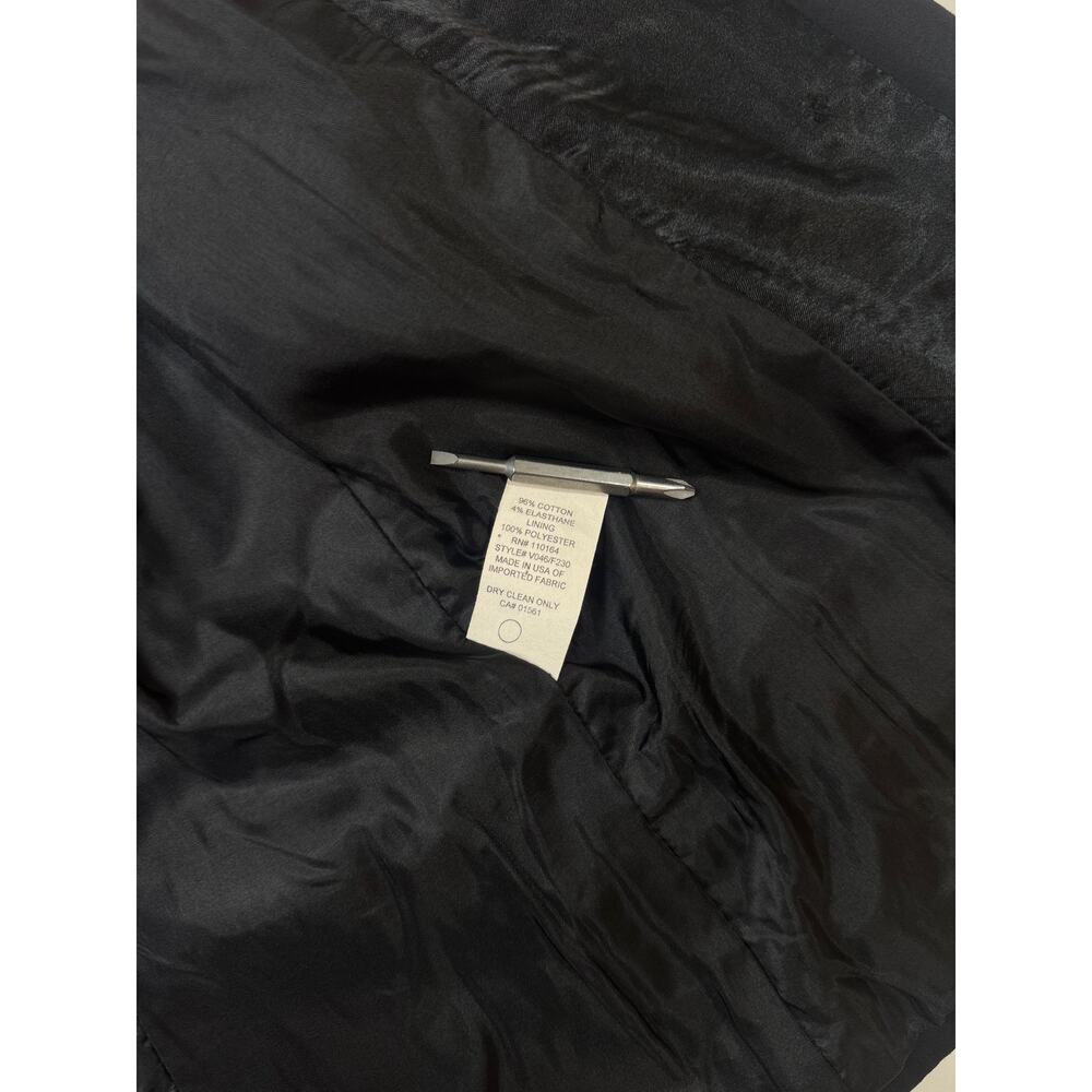 Avenue Montaigne Black Satin Lapel Blazer Women’s Size 5 Tailored Jacket Junior - Picture 7 of 13